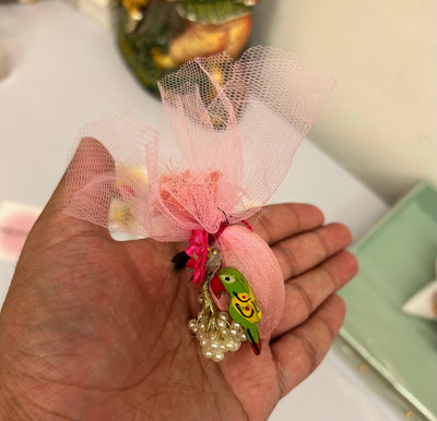 28 Rs each on buying 🏷150+ pcs | Call 📞 at 8619550223 Decorative Fancy small nariyal packed in net / Designer coconut for wedding favours 🎁 and pooja shagun (video attached)