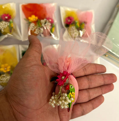 28 Rs each on buying 🏷150+ pcs | Call 📞 at 8619550223 Decorative Fancy small nariyal packed in net / Designer coconut for wedding favours 🎁 and pooja shagun (video attached)