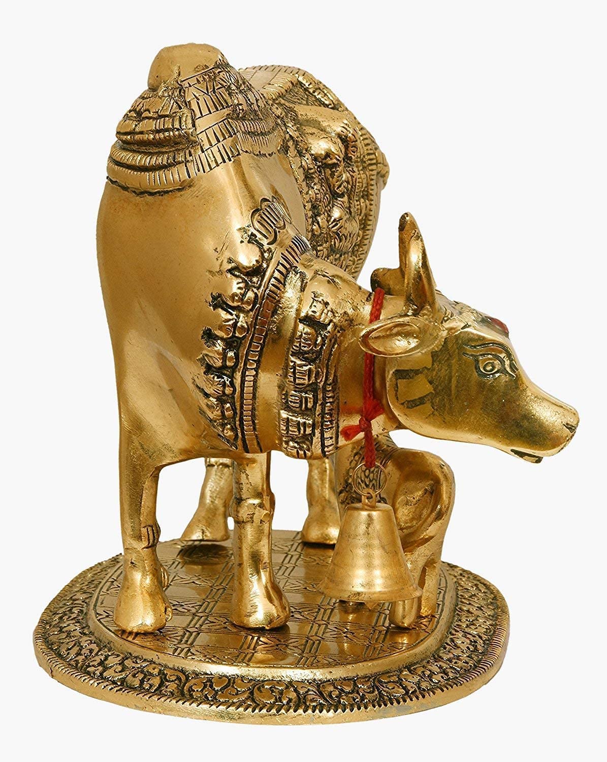 280 Rs each on buying 🏷in bulk | Call 📞 at 8619550223 Kamdhenu Cow and Calf Showpiece LAMANSH® Golden Plated Kamdhenu Cow and Calf Statues for Return Gifting 🎁 in Pooja & Wedding ceremony