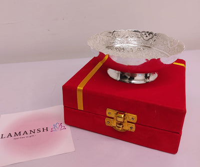 280 Rs per set🏷on ordering in bulk | Call 📞 at 8619550223 Sliver Bowl set LAMANSH® German Silver Plated Bowl set for Return Gifting 🎁 | Heavy Brass Bowls for wedding favors (100 grams each box)