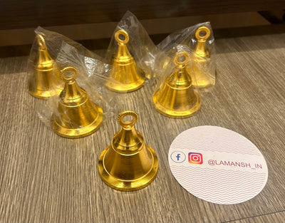 30 Rs each on buying 100+ pcs / WhatsApp at 8619550223 to order bells for couple welcome 1 LAMANSH Golden Plated Bells 🔔 for welcoming couple's in wedding | Pooja Bells 🔔 for wedding guests