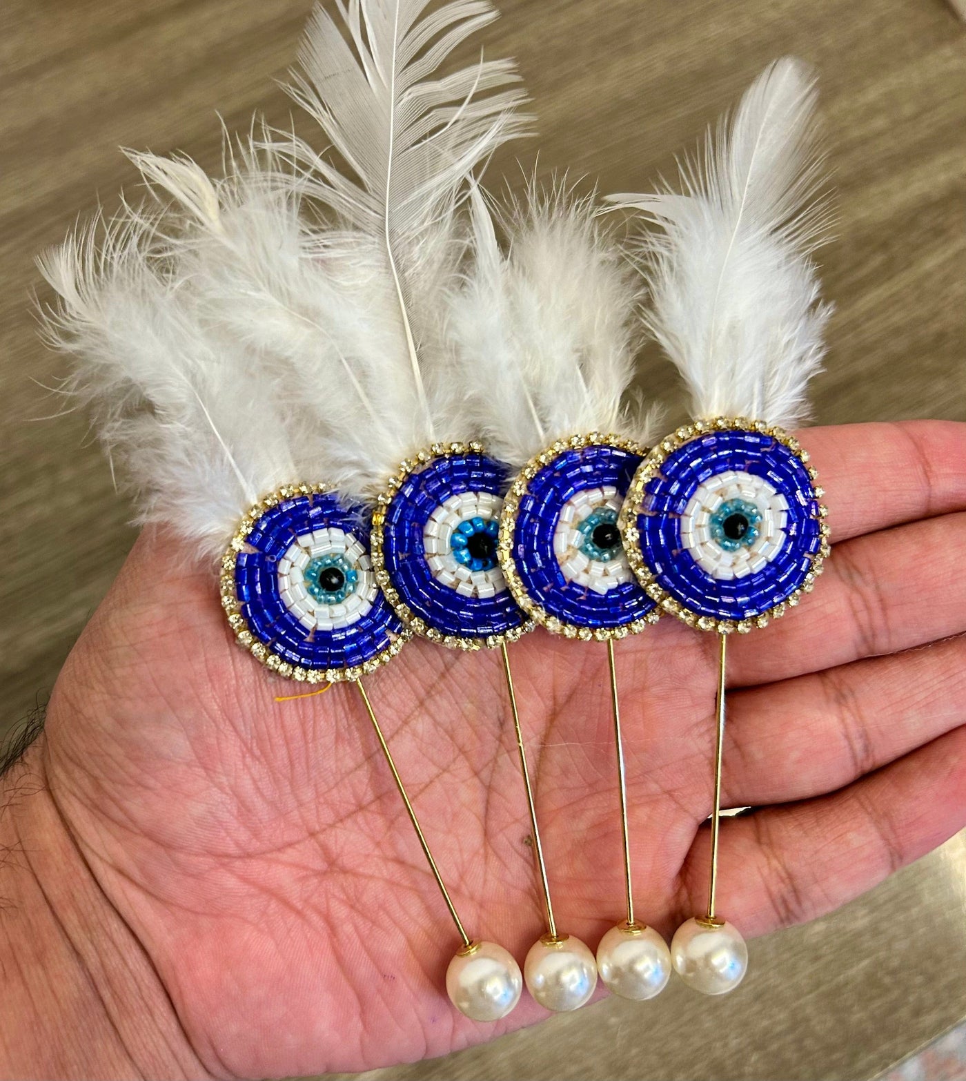 30 Rs each on buying 50+ pcs / WhatsApp at 8619550223 to order 🔥 Broaches Evil eye 🧿 brooches pins for welcoming guests / Barati swagat items for weddings , pooja ceremony