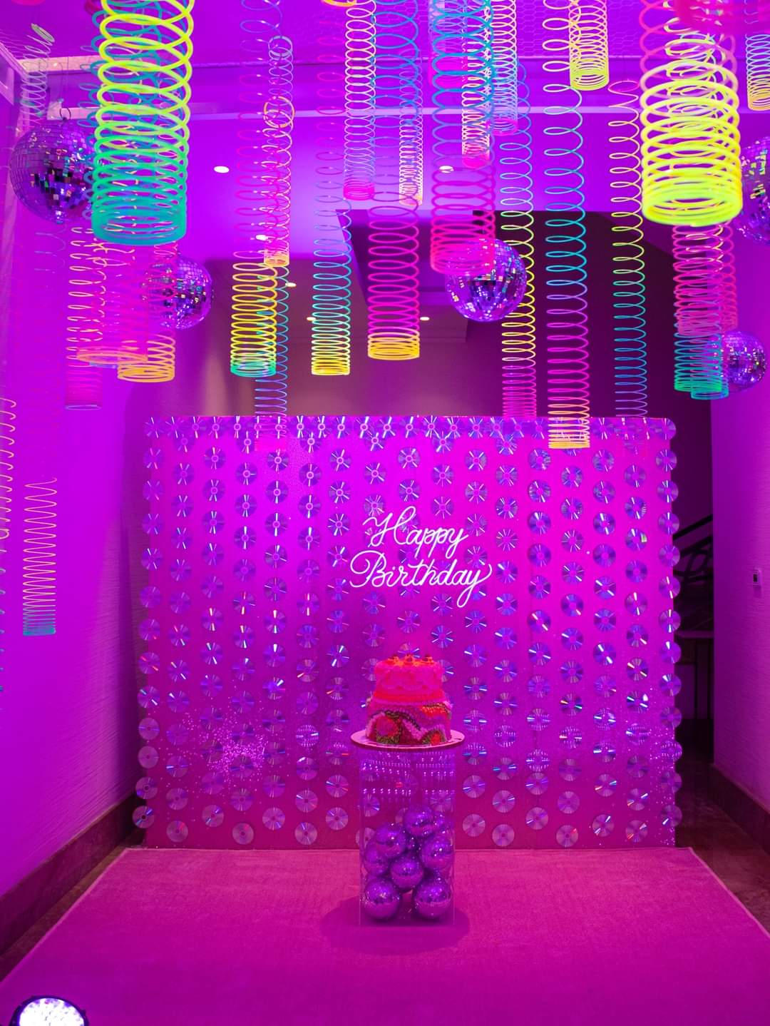 30 Rs each on buying 🏷in bulk | Call 📞 at 8619550223 neon spring Neon Springs for Birthday Anniversary Party Event Decoration | Decorative Spring for ceiling decoration in Party's