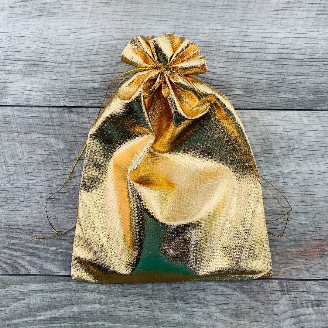 Golden fabric potli bags for return gifts 🎁 packaging in Christmas, New  year, birthday anniversary, wedding favours (8*10 inch)