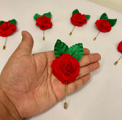 35 rs each on buying 50 pcs / WhatsApp at 8619550223 to order 🔥 Broaches Rose🌹 leaves brooches pins for welcoming guests / Barati swagat items for weddings , pooja ceremony