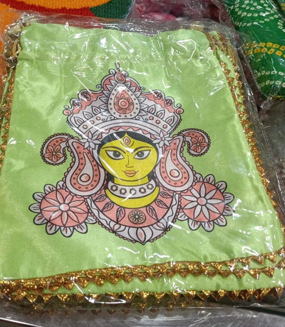 38 Rs each on buying 100+ pcs / WhatsApp at 8619550223 Women's Potli Bag Mataji potli bags for Navratri diwali return gifts