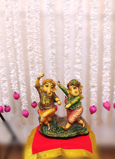 45 Rs each hanging on buying 50+ hangings jasmine hangings LAMANSH® 3.5 Feet Pink Lotus Buds Jasmine Wall Hangings for Festival decoration | Pooja & Mandir Decor Hangings