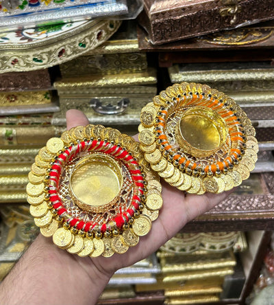 45 Rs each on buying 100+ pcs / WhatsApp at 8619550223 candle holder 1 Tea Light Candle Holder Weddings | Artificial Sikka Gota Candle Holders Candles Decorations Home Diwali Festival Gift haldi Mehndi gifts