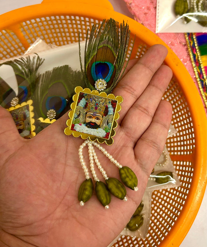 LAMANSH Khatu Shyam ji brooches with mor pankh 🦚 Welcome gifts