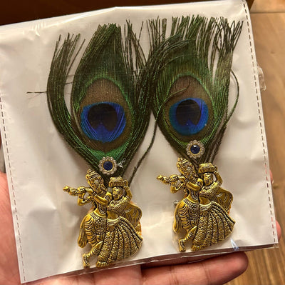 45 Rs per pc on buying 100 pcs | whstp at 8619550223 Broaches LAMANSH Metal Radha krishna ji brooches with mor pankh 🦚 / Welcome gifts for barati's and guests in weddings and hotels resorts or destination weddings