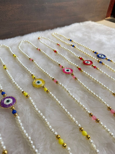 50 Rs each on buying 100+ pcs | Whatsapp at 8619550223 Barati Swagat mala 1 Multicolor Evil eye 🧿 moti Barati Swagat Mala / Dupatta / Stole For Weddings, Perfect for Guest Welcome