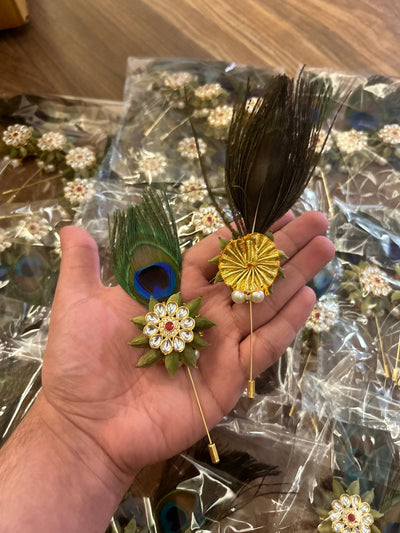 50 Rs each on buying 50 pcs / WhatsApp at 8619550223 to order elaichi brooches LAMANSH Real Elaichi Cardamom Brooches with Mor Pankh 🦚 for Guests welcome in Weddinqg & other events / Brooches for Jain Weddings & Milni functions