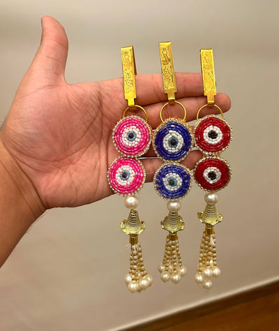 50 rs each on buying 50+ pcs / WhatsApp at 8619550223 to order 🔥 satka pins 1 LAMANSH Evil eye 🧿 satka's keychains for ladies | haldi mehendi sangeet favors for bridesmaids in weddings