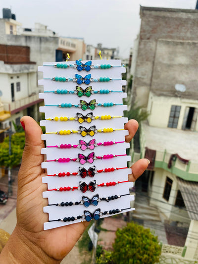 540 Rs each patta on buying 10+ patta's / WhatsApp at 8619550223 to order Rakhi Ready Pack of 12 Designer Butterfly 🦋 Charm Rakhi's for brother's, sisters bhabhi's or bridesmaids