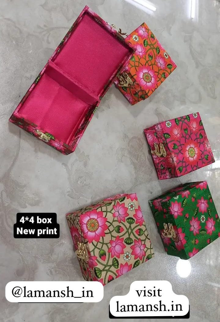 60 Rs each on buying 50+ pcs / WhatsApp at 8619550223 to order 🏷️ Cash box Floralprinted Gaddi Cash Box, (4×4 inch) Shagun Box, Gift Box, Gaddi Box, Jewellery Box, Shagun Envelope Wedding Gift Mixed Colour