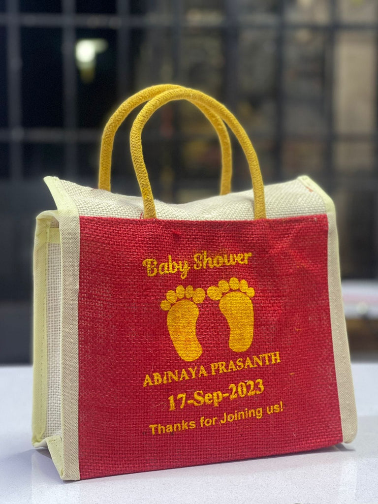 crafo Printed Marriage Return Gift Jute Bags, For Function at Rs 40/piece  in Madurai