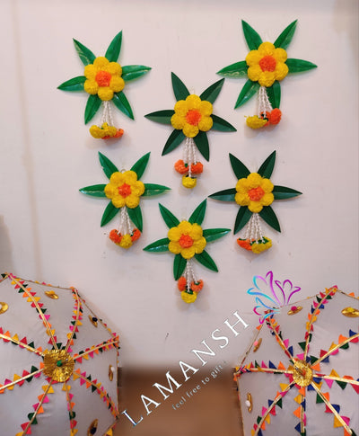 60 Rs per hanging on buying 🏷in bulk backdrop LAMANSH® Decorative Hangings for Diwali & Navratri Decor | Artificial Flowers & Leaves backdrop decor for indian weddings