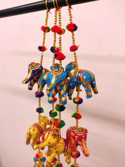 65 Rs each hanging on buying 50+ hangings jasmine hangings LAMANSH® 2.5 Decorative Elephant Pom Pom Hangings for Festive Decor | Backdrop decor for Ganesh chaturthi