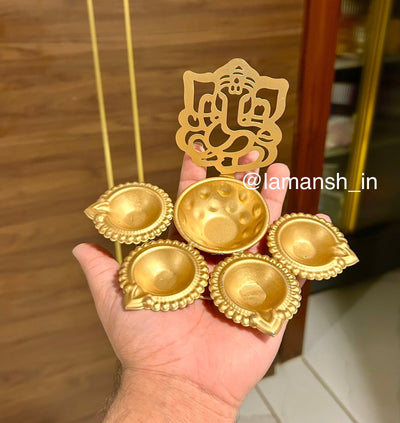 65 Rs each on buying 50+ pcs | WhatsApp at 8619550223 to order urli for gifting 1 Ganeshji Metal Designer Urli diya for festival decor and return gifting 🎁 / Wedding favours for guests and for making gift combo's (7 inch width)