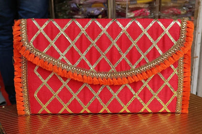 65 Rs each on buying 🏷in bulk | Call 📞 at 8619550223 Clutch with handle LAMANSH® Gota checks Hand Clutches Purse, Bags for Wedding Favors , Return Gifting 🎁 & giveaways