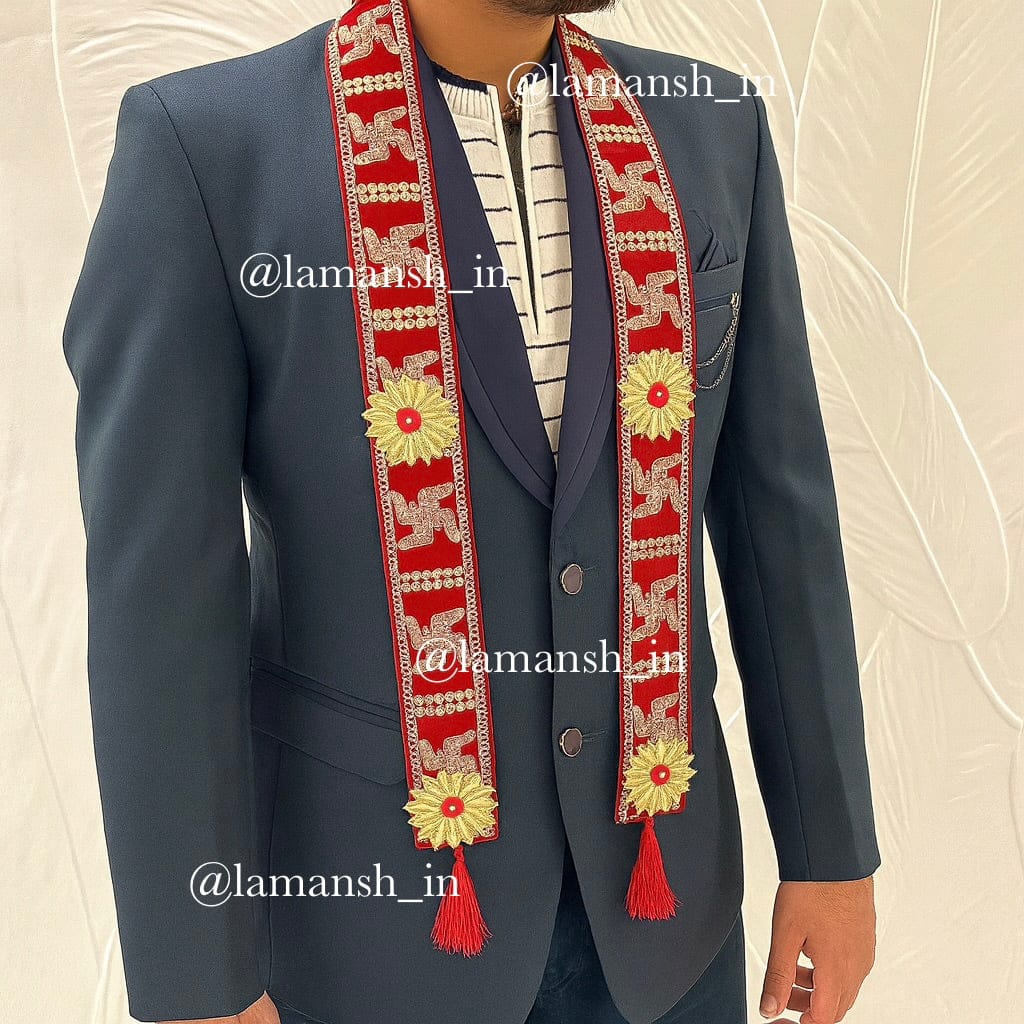 75 Rs each on buying 50+ pcs / WhatsApp at 8619550223 to order 🏷️ guests welcome stoles Gota Swastik Zari work Fabric Welcome Stoles for Wedding Guests Barati |  Kundan stone Work Swagat Dupatta's for Gents & Female Guests