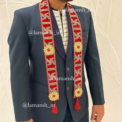 75 Rs each on buying 50+ pcs / WhatsApp at 8619550223 to order 🏷️ guests welcome stoles Gota Swastik Zari work Fabric Welcome Stoles for Wedding Guests Barati |  Kundan stone Work Swagat Dupatta's for Gents & Female Guests