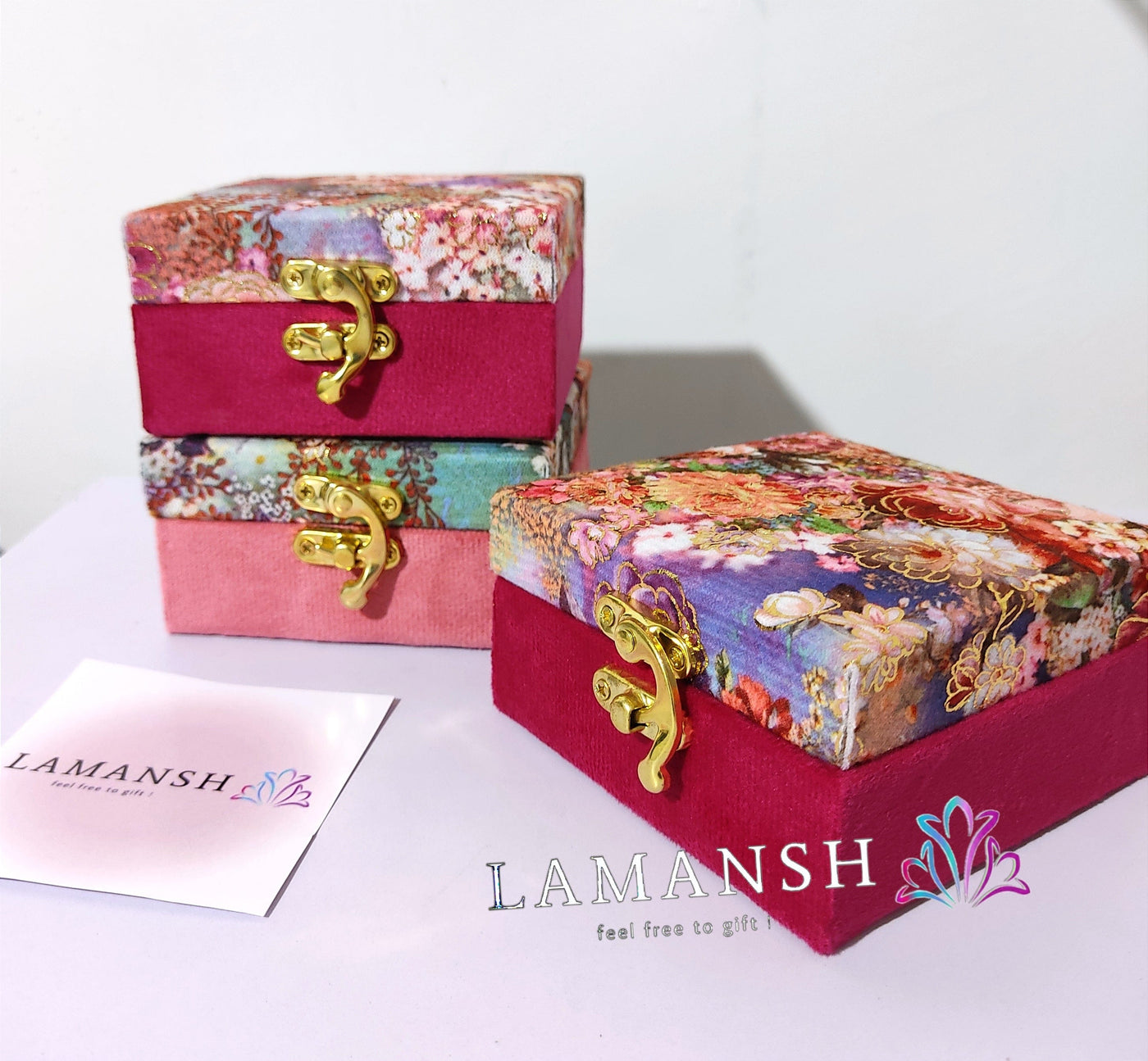 75 Rs each on buying 🏷in bulk Cash box LAMANSH® 4*4 inch Floral Printed Cash Gaddi boxes for Indian wedding Favors 🎁