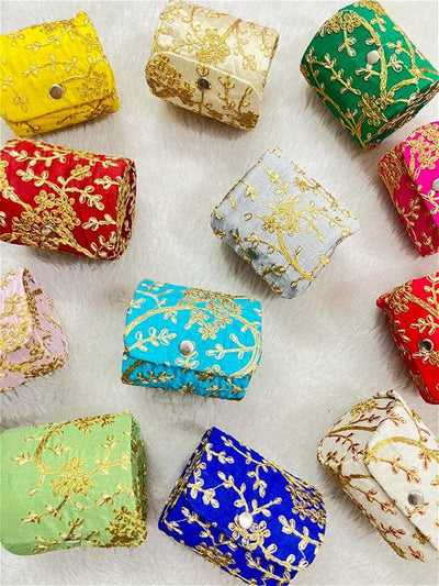 GOLDGIFTIDEAS Traditional Jute Velvet Potli Bags for Women, Potli Pouches  for Gift Packing, Shagun Potlies, Potli Bags for Return Gifts (17 x 22 CM)