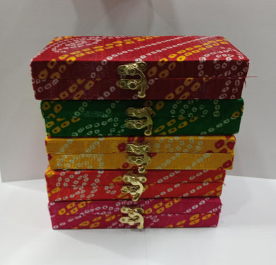 80 Rs each on buying 🏷in bulk | Call 📞 at 8619550223 Cash Box Multicolor / Wood / Fabric / Standard LAMANSH® (Pack of 12) Cash boxes Shagun Box, Gift Box, Jewellery Box, Money Box Envelop Wedding Gift / Bandhani Print Gaddi boxes