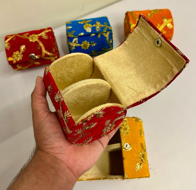 85 rs each on buying 50+ pcs / WhatsApp at 8619550223 to order 🔥 Bangles Box LAMANSH 4 inch Chudi Bangles Box | Bangle holder | Sequin Work Bangle Organiser For Women|Bangle Box Storage For Women|Return Gift Favor Box