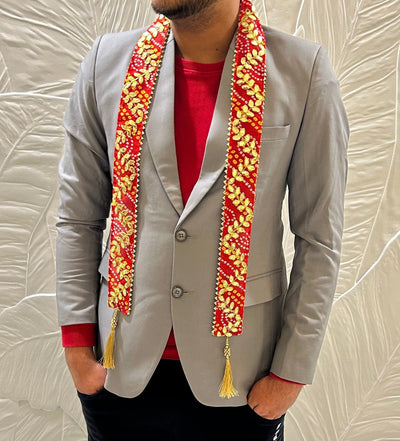 90 Rs each on buying 30+ pcs / WhatsApp at 8619550223 to order guests welcome stoles Gota bandhej zari work Fabric Welcome Stoles for Wedding Guests Barati | Swagat Dupatta's for Gents & Female Guests