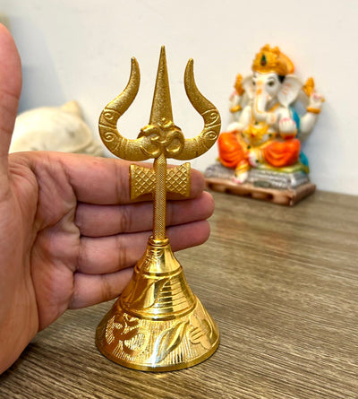 90 Rs each on buying 🏷50+ qty | Call 📞 at 8619550223 bells for couple welcome Trishul Om 🕉️ Pooja Bells 🔔Ghanti for Temple Mandir or mangal path ceremony giveaways | Bells for welcome in weddings / Return gifts 🎁 for puja ceremony