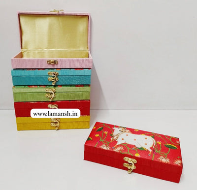 90 Rs each on buying 🏷50+ qty | Call 📞 at 8619550223 Cash box Pichwai Print Cash gaddi box for shagun wedding return gifts 🎁 / Boxes for wedding favors and pooja festival return gifts