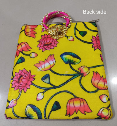 90 Rs each on buying 🏷in bulk | Call 📞 at 8619550223 gift hand bag LAMANSH® Pichwai Print Return Gifts 🎁 bags with gota chudi handle | Floral Print Hand Bags for Return Gifting in Puja & Wedding