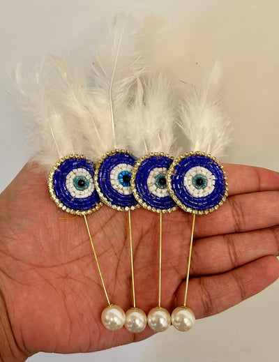 Evil eye 🧿 brooches pins for welcoming guests / Barati swagat items for weddings , pooja ceremony