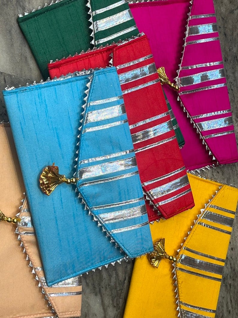 Wedding Favor Return Gift Clutch Bag, Indian Envelope Bag Gift For