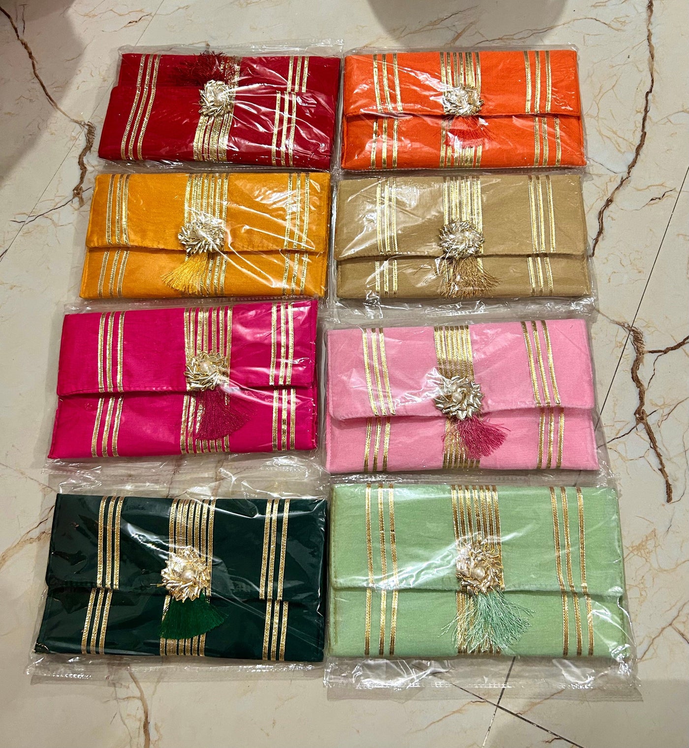 95 Rs each on buying 🏷 50+ qty | Call 📞 at 8619550223 Clutch Wedding Favor Return Gift Gota Clutch Bag, Indian Envelope Bag Gift For Her, Guest Gift Bag return gift party gift envelope bag