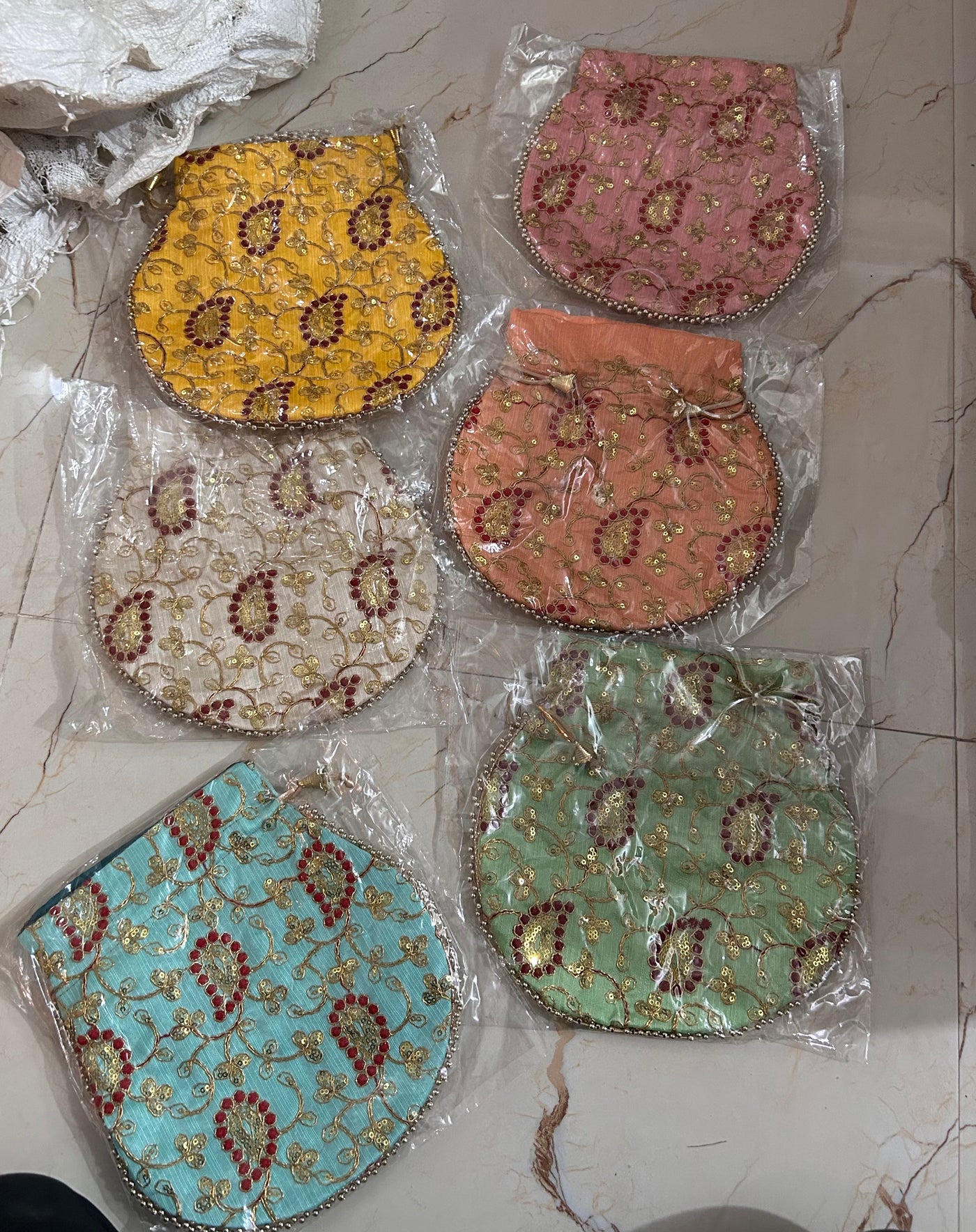 LAMANSH® Embroidered Potli Bags for Return Gifting 🎁 & Wedding Favors