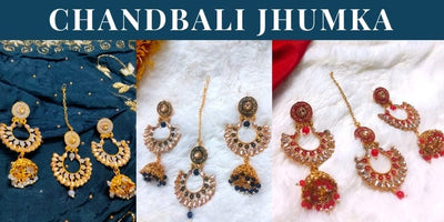 Lamansh chandbali jhumka & earrings Kundan Chandbali ✨ Jhumka & Teeka Set | Indian Wedding Jewelry