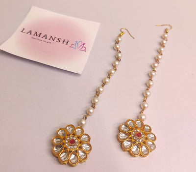 LAMANSH Floral 🌺 Giveaways LAMANSH artificial kundan stone maangtika's for haldi mehendi favours 💛 for bridesmaids
