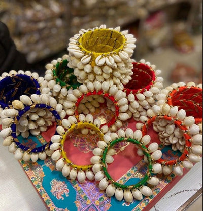 lamansh floral giveaways lamansh shells gota bangles for haldi mehendi ceremony return gifts favors