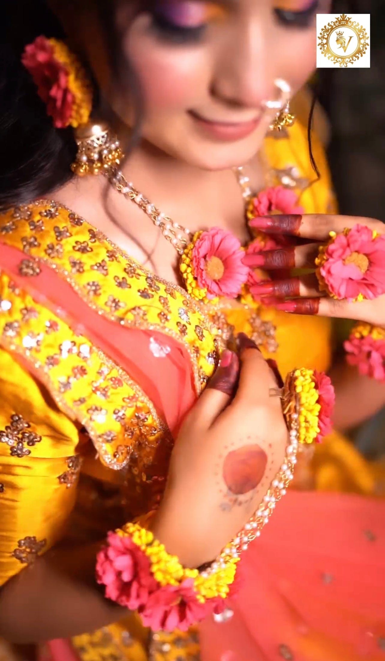Lamansh floral jewellery LAMANSH Bridal Sunflower Artificial Flowers Floral 🌸 Jewellery Set for Haldi Mehendi ceremony
