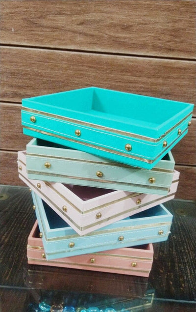 Lamansh Gift Trunks 💛 LAMANSH® Leatherette Mdf Wooden Gift Trays for Giveaways & Wedding favors 🎁 | Trays for Making Hift Hampers