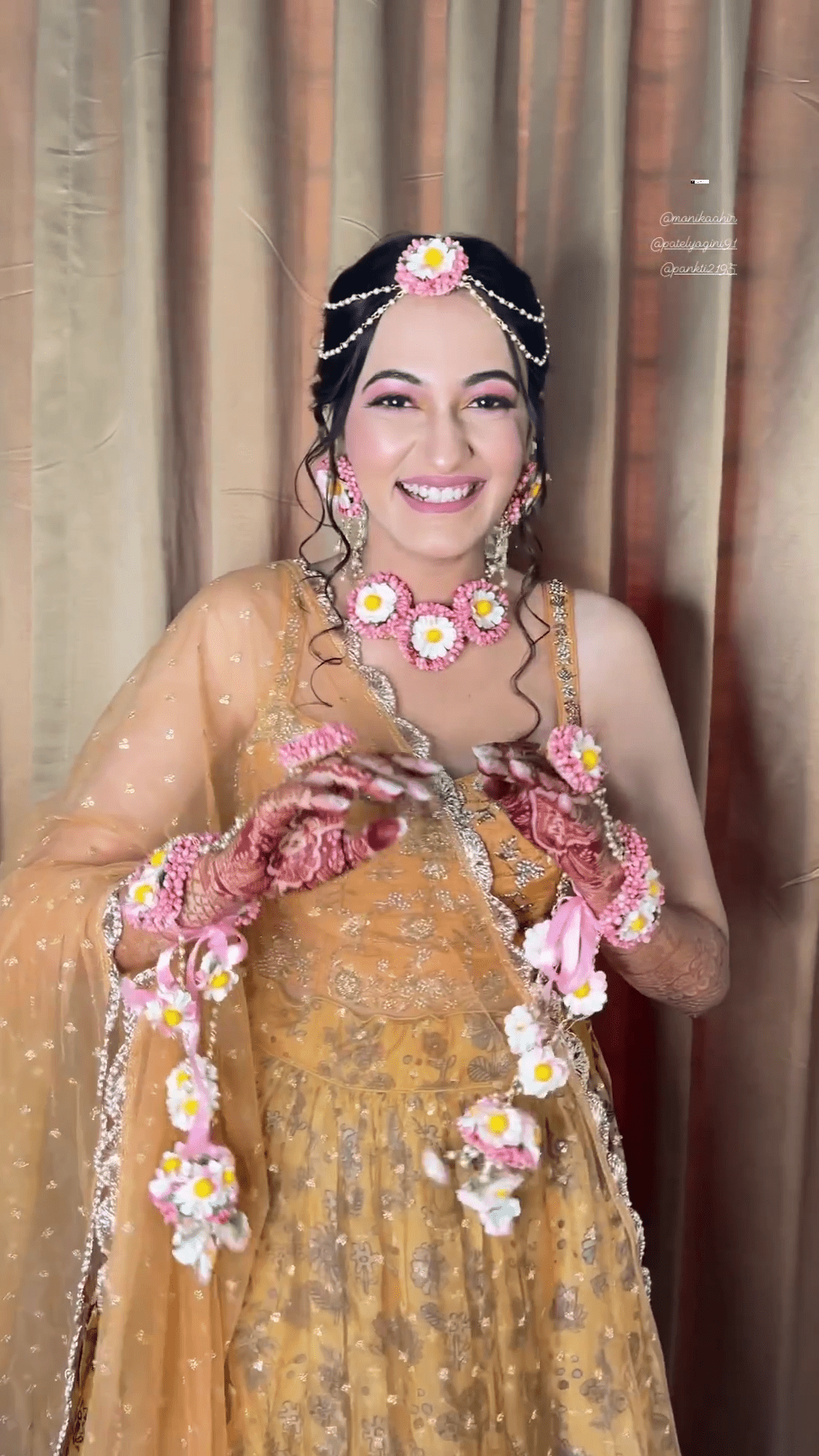 LAMANSH gorgeous floral set with kalire LAMANSH® Beautiful Bridal Floral Jewellery Set 🌺 with Matching Kaleera set for mehendi ceremony