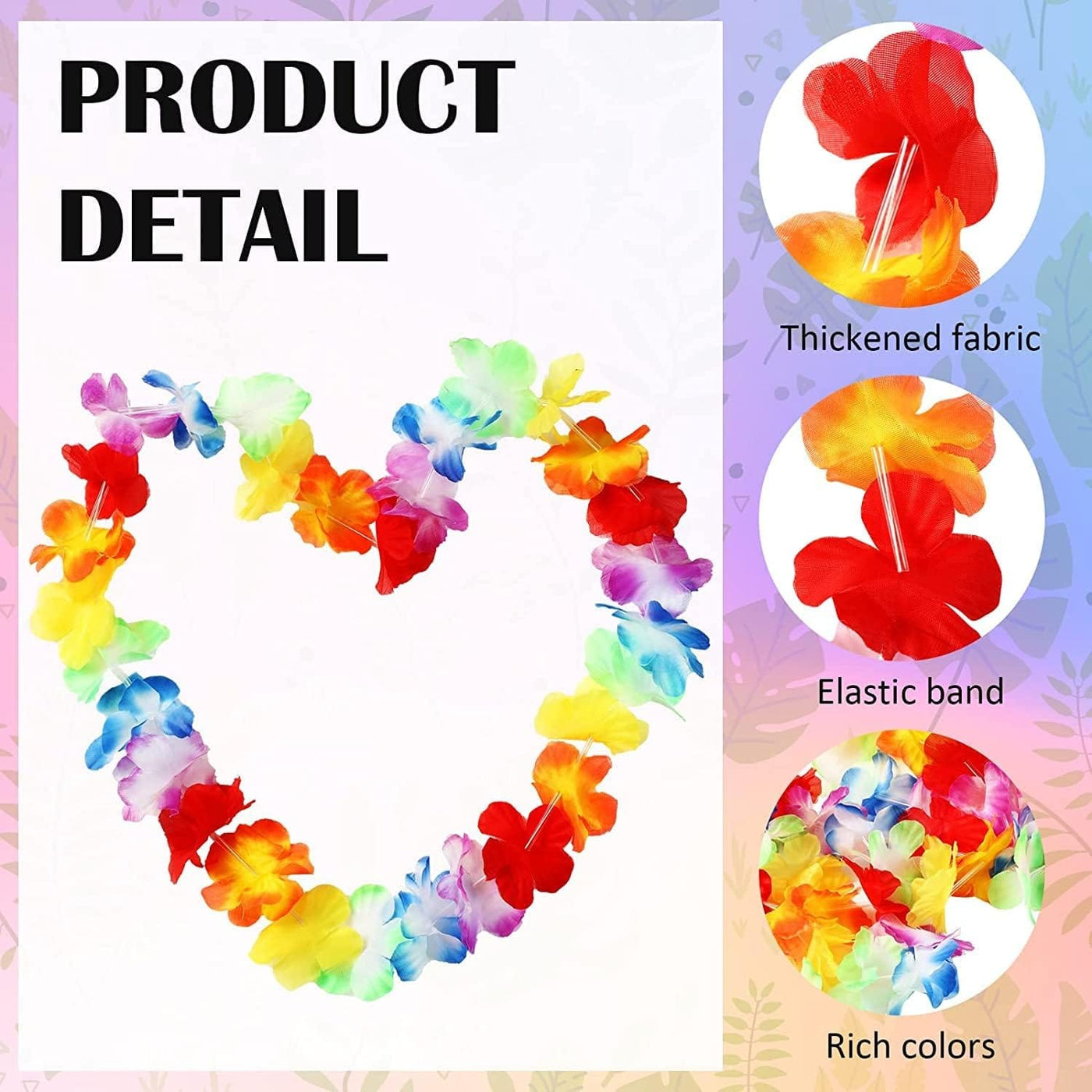 Hawaiian Flower Necklace Garland Pack of 10 Swagat Welcome Mala for be ...
