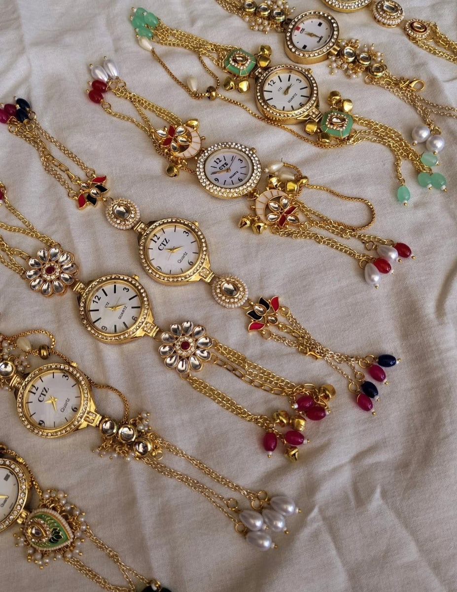 Lamansh Kashmiri watches Kashmiri Watch Bracelets for Ladies ✨/ Watches for girls and Women / Kundan bracelets for Wedding favors 🎁