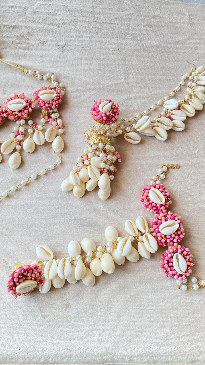 Trending ✨ bridal artificial shells jewellery set for haldi