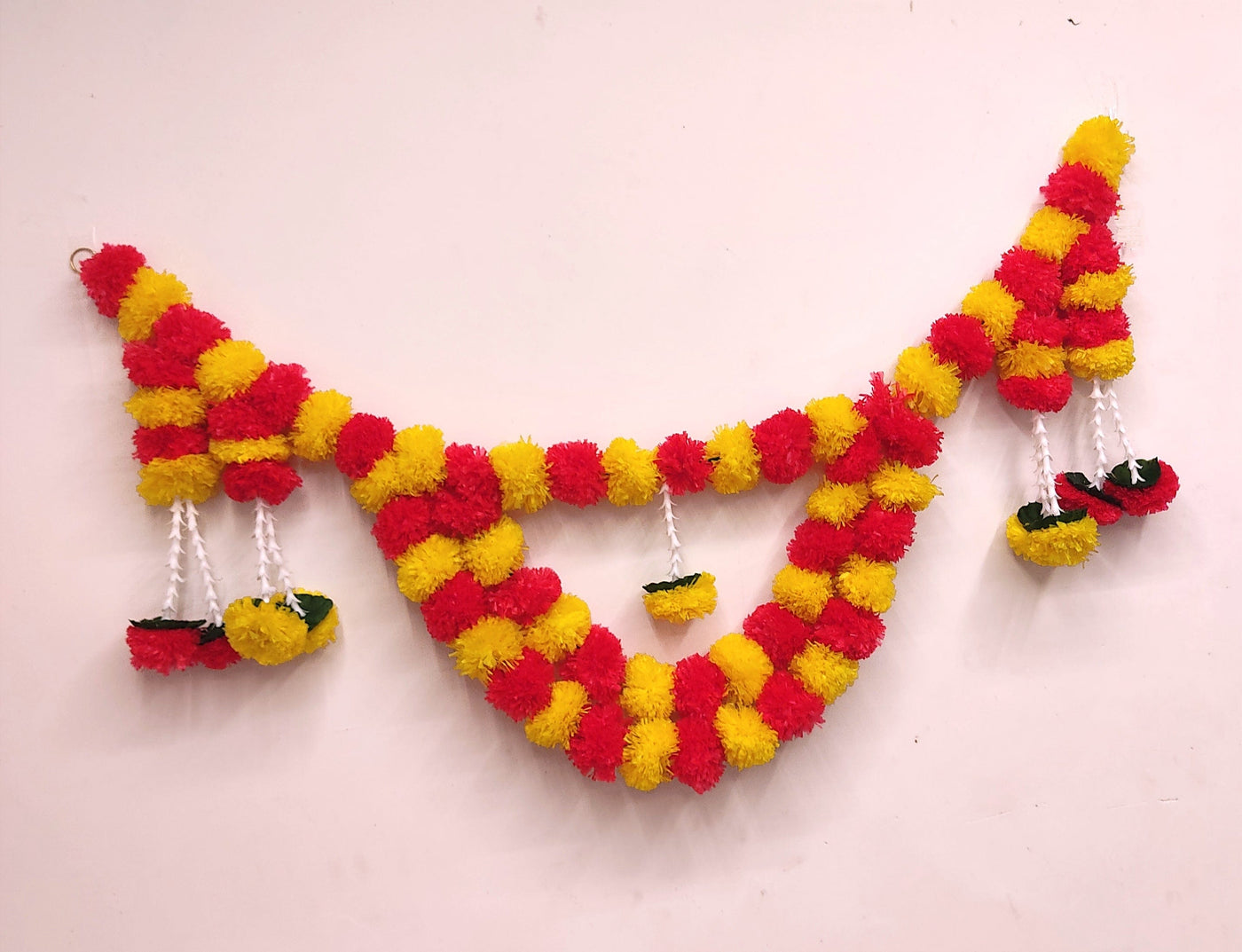 LAMANSH ® marigold hangings LAMANSH® Marigold Flower Full Door Decoration | Decoration Items for Home, Main Door, Mandir,Event,Party| Toran for Entrance Door, Torans for Entrance Door,Bandharwal toran for Home Door