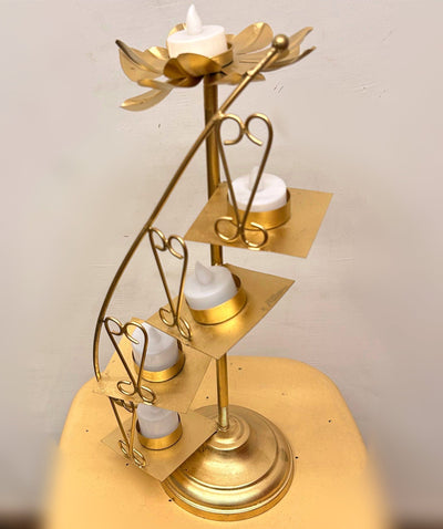 Lamansh metal candle holder LAMANSH New Decorative Metal Stair design tealight candle holder stand | Diya stand for diwali 🕯️