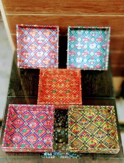 Lamansh patola tray LAMANSH® Patola Print Mdf Wooden Gift Trays for Giveaways & Wedding favors 🎁